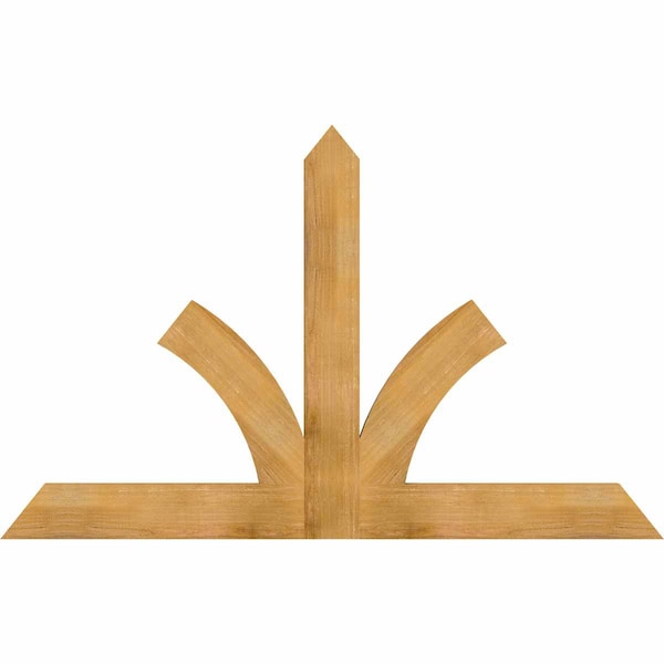 Ekena Millwork Richland Rough Sawn Timber Gable Bracket, Western Red Cedar, 72"W x 45"H x 2"D x 6"F, 15/12 Pitch GBW072X45X0206RIC00RWR - main
